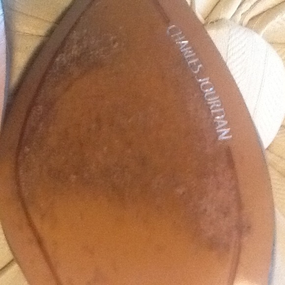 Charles Jourdan Gray Patent Leather Slingback Heels - Picture 5 of 6